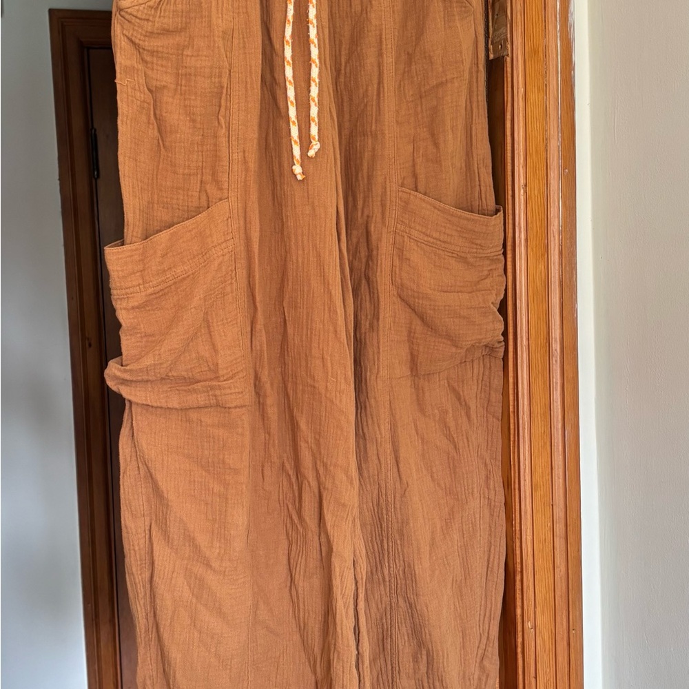Wild Fable Tan Drawstring Pants Burnt Orange